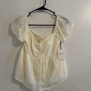 Cream Women's Top